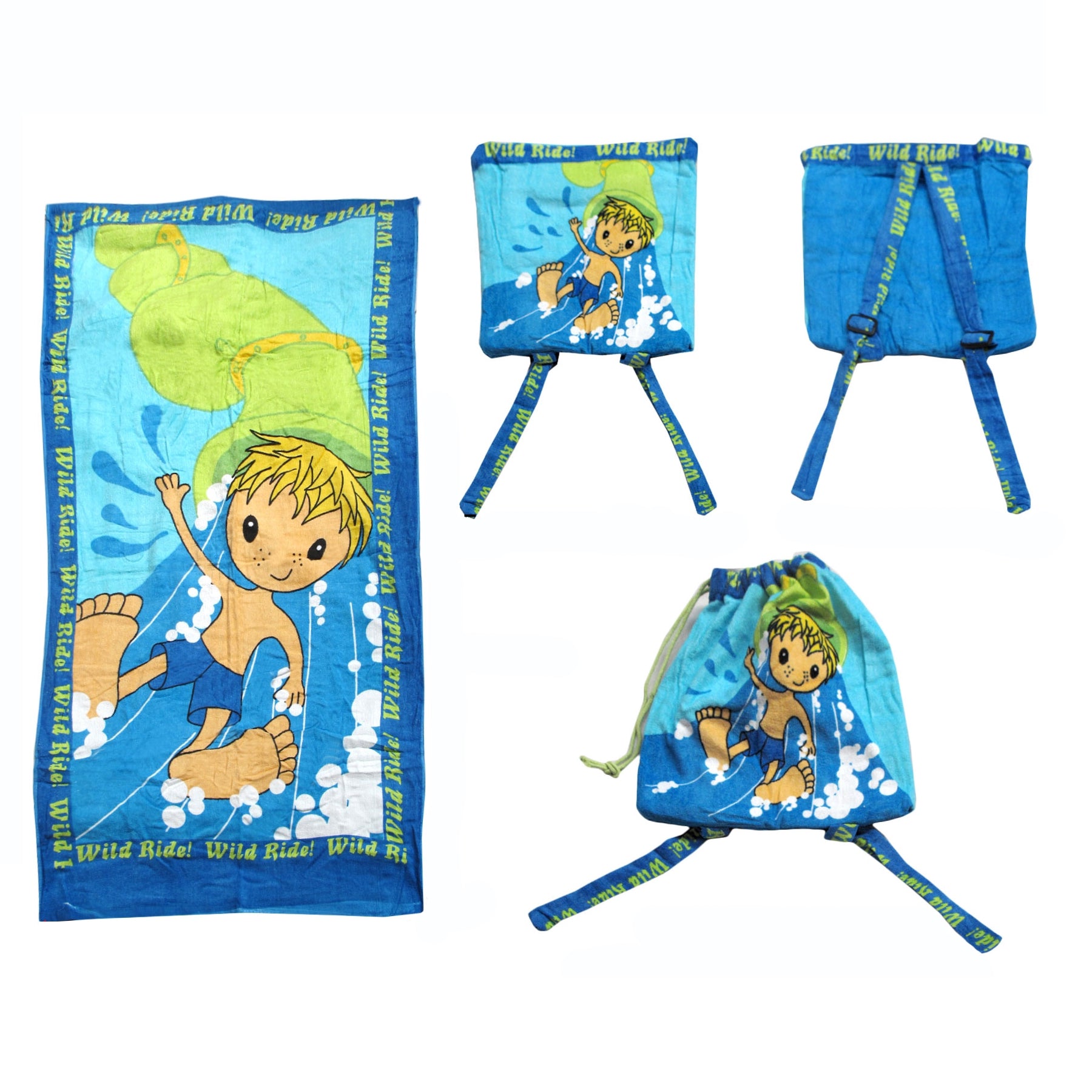 Beach Towels: Kids Beach Towel N Bag Wild Ride