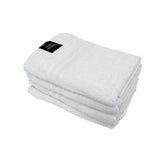 Bath Towels & Robes: 550GSM Set of 4 100% Cotton Terry Bath Towels 70 x 140 cm White