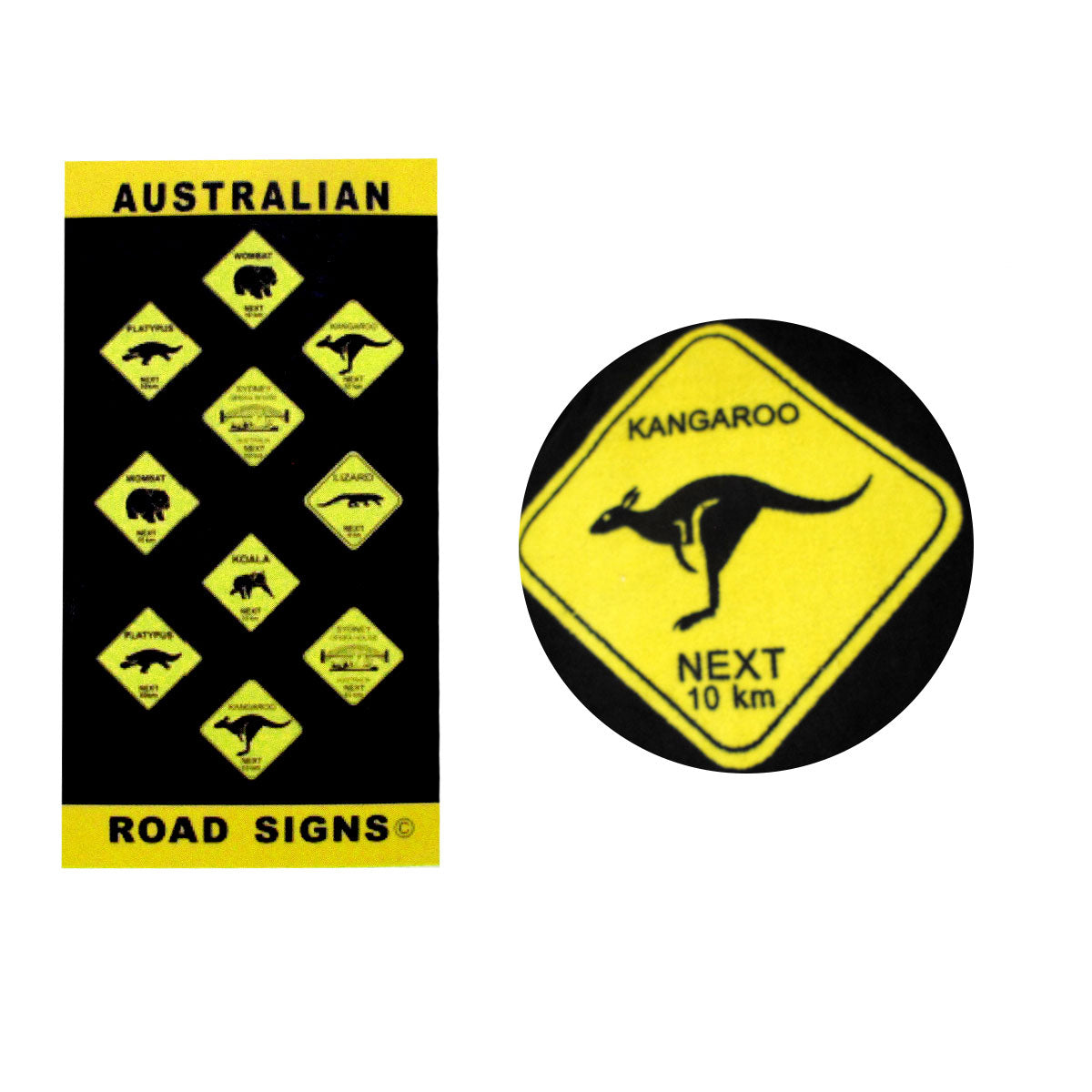 Beach Towels: Aussie Road Signs Cotton Beach Towel 75 x 150 cm