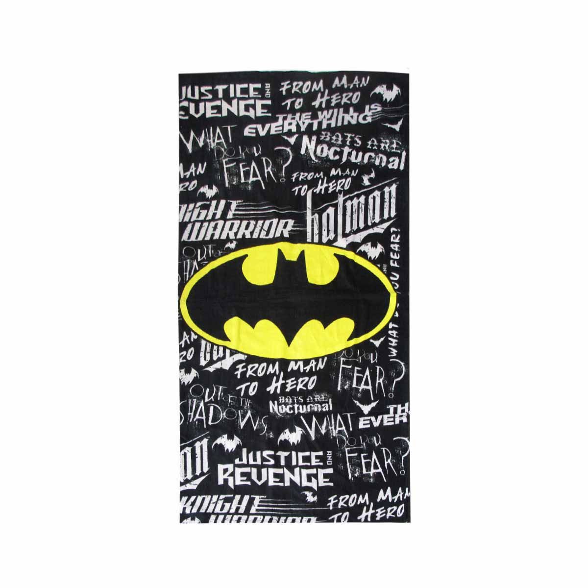 Teen Cool Theme Cotton Beach Towel 70 x 140 cm Batman From Man to Hero