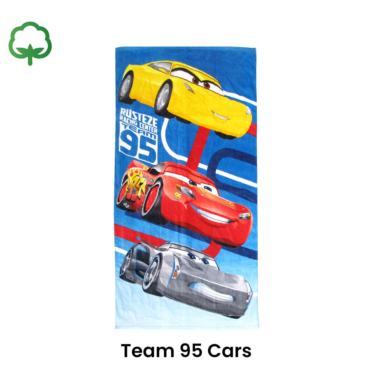 Boys Cartoon Cute Cotton Beach Towel 70 x 140 cm Lighting McQueen Team 95
