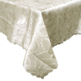 Table Linen & Kitchen Towels: Rose Ecru Luxury Jacquard Tablecloth 150 x 270 cm
