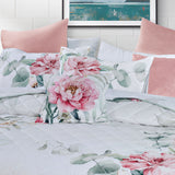 Duvet Covers: Bianca Coleraine White Floral Printed Bedspread Set Double