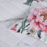 Duvet Covers: Bianca Coleraine White Floral Printed Bedspread Set King Single