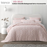 Quilts & Duvets: Bianca Ella Blush Cotton Chenille Floral Bedspread Set Super King