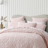 Quilts & Duvets: Bianca Ella Blush Cotton Chenille Floral Bedspread Set Super King