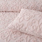 Quilts & Duvets: Bianca Ella Blush Cotton Chenille Floral Bedspread Set Super King