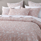 Duvet Covers: Bianca Myra Blush Floral Jacquard Bedspread Set Double