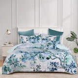 Duvet Covers: Bianca Woodbury White Botanical Printed Bedspread Set King