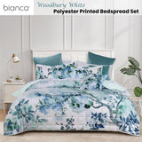 Duvet Covers: Bianca Woodbury White Botanical Printed Bedspread Set King Single
