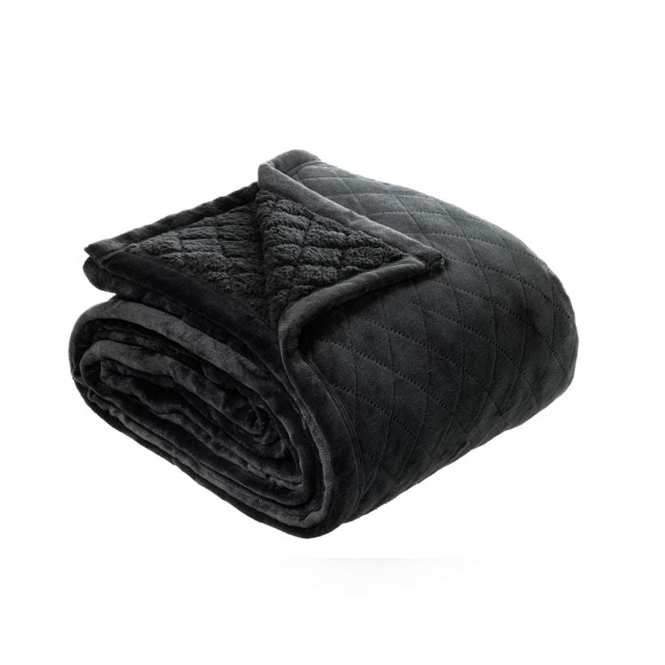 Blankets & Throws: Bianca Mansfield Blanket Charcoal Super King
