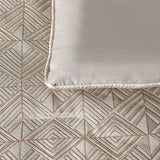 Quilts & Duvets: Bianca Bellagio Gold 6 Pcs Jacquard Geometric Comforter Set Queen/King