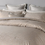 Quilts & Duvets: Bianca Bellagio Gold 6 Pcs Jacquard Geometric Comforter Set Super King
