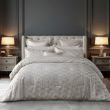 Quilts & Duvets: Bianca Firenze Pearl 6 Pcs Jacquard Geometric Comforter Set Queen/King