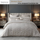 Quilts & Duvets: Bianca Firenze Pearl 6 Pcs Jacquard Geometric Comforter Set Queen/King
