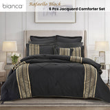 Quilts & Duvets: Bianca Raffaello Black 6 Pcs Jacquard Comforter Set Queen/King