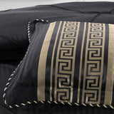 Quilts & Duvets: Bianca Raffaello Black 6 Pcs Jacquard Comforter Set Queen/King