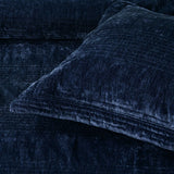 Quilts & Duvets: Bianca Cyrano Indigo Soft Velvet Polyester Quilted Coverlet Set Queen/King