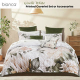 Quilts & Duvets: Bianca Giselle White Polyester Printed Floral Coverlet Set Queen/King