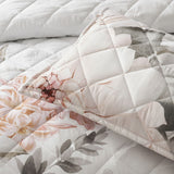 Quilts & Duvets: Bianca Giselle White Polyester Printed Floral Coverlet Set Queen/King