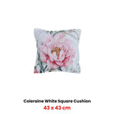 Cushions & Throws: Bianca Coleraine White Coordinate Square Filled Cushion 43 x 43cm