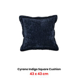 Cushions & Throws: Bianca Cyrano Indigo Square Filled Cushion 43 x 43cm