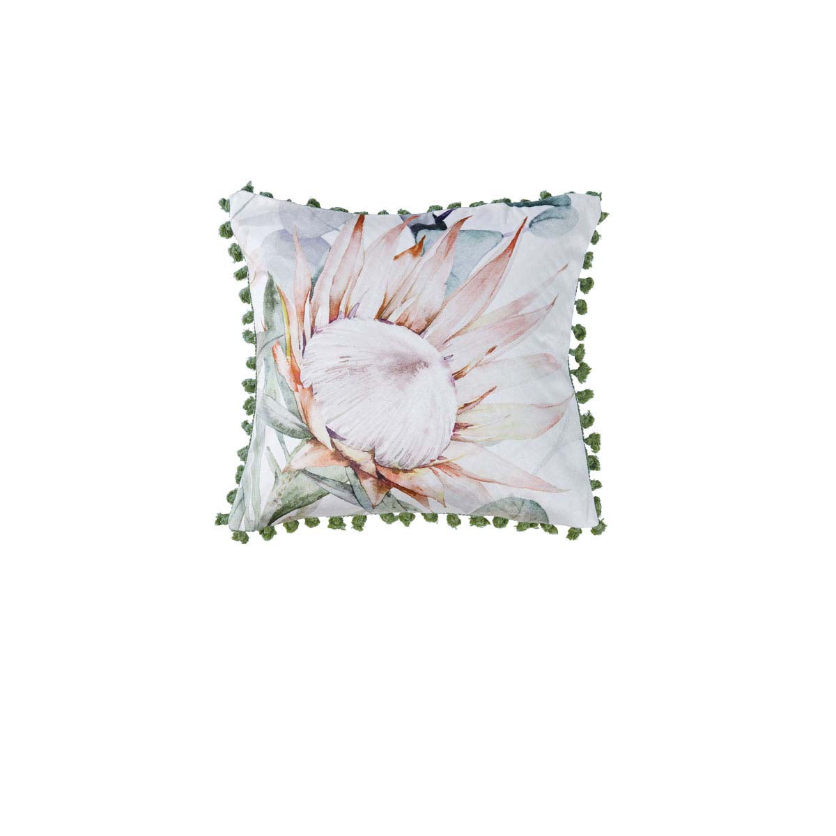Cushions & Throws: Bianca Helensvale White Velvet Square Filled Cushion 43 x 43cm