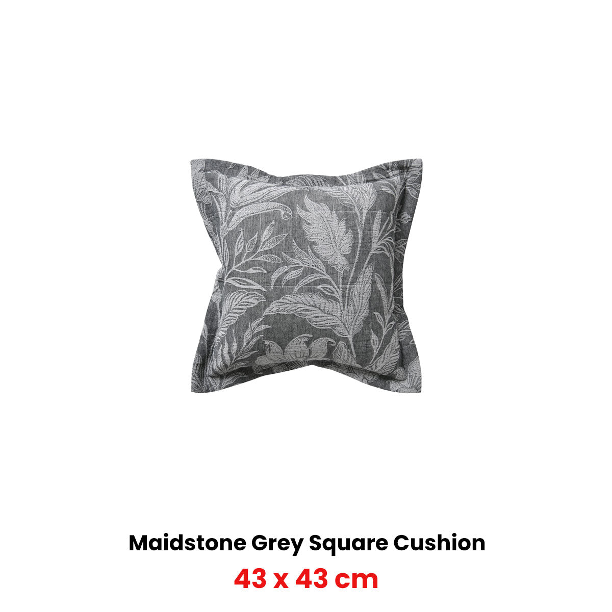 Cushions & Throws: Bianca Maidstone Grey Coordinate Square Filled Cushion 43 x 43cm