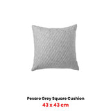 Cushions & Throws: Bianca Pesaro Grey Marle Polyester Cotton Square Filled Cushion 43 x 43cm