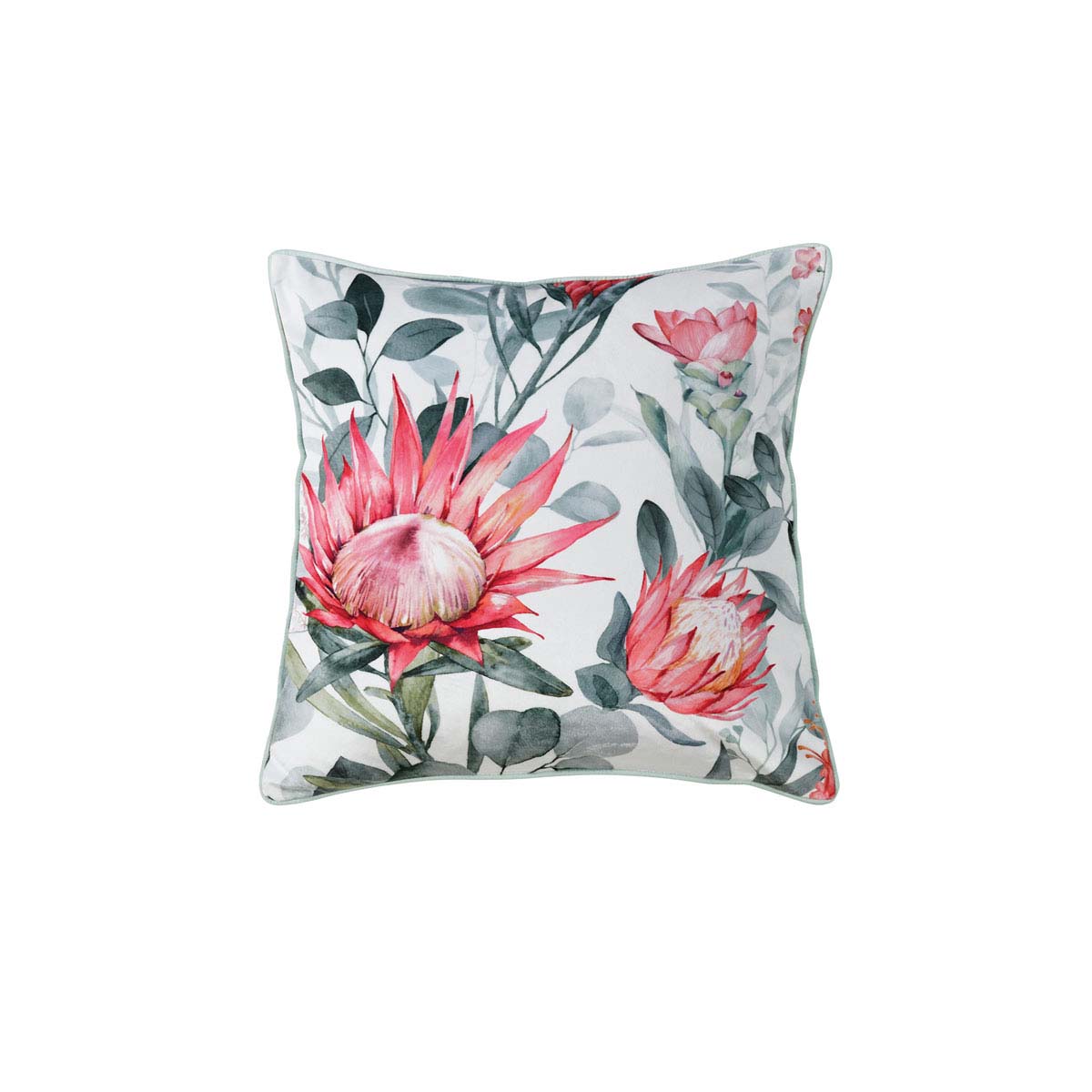Cushions & Throws: Bianca Wellingrove White Velvet Square Filled Cushion 43 x 43cm