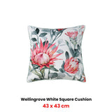 Cushions & Throws: Bianca Wellingrove White Velvet Square Filled Cushion 43 x 43cm