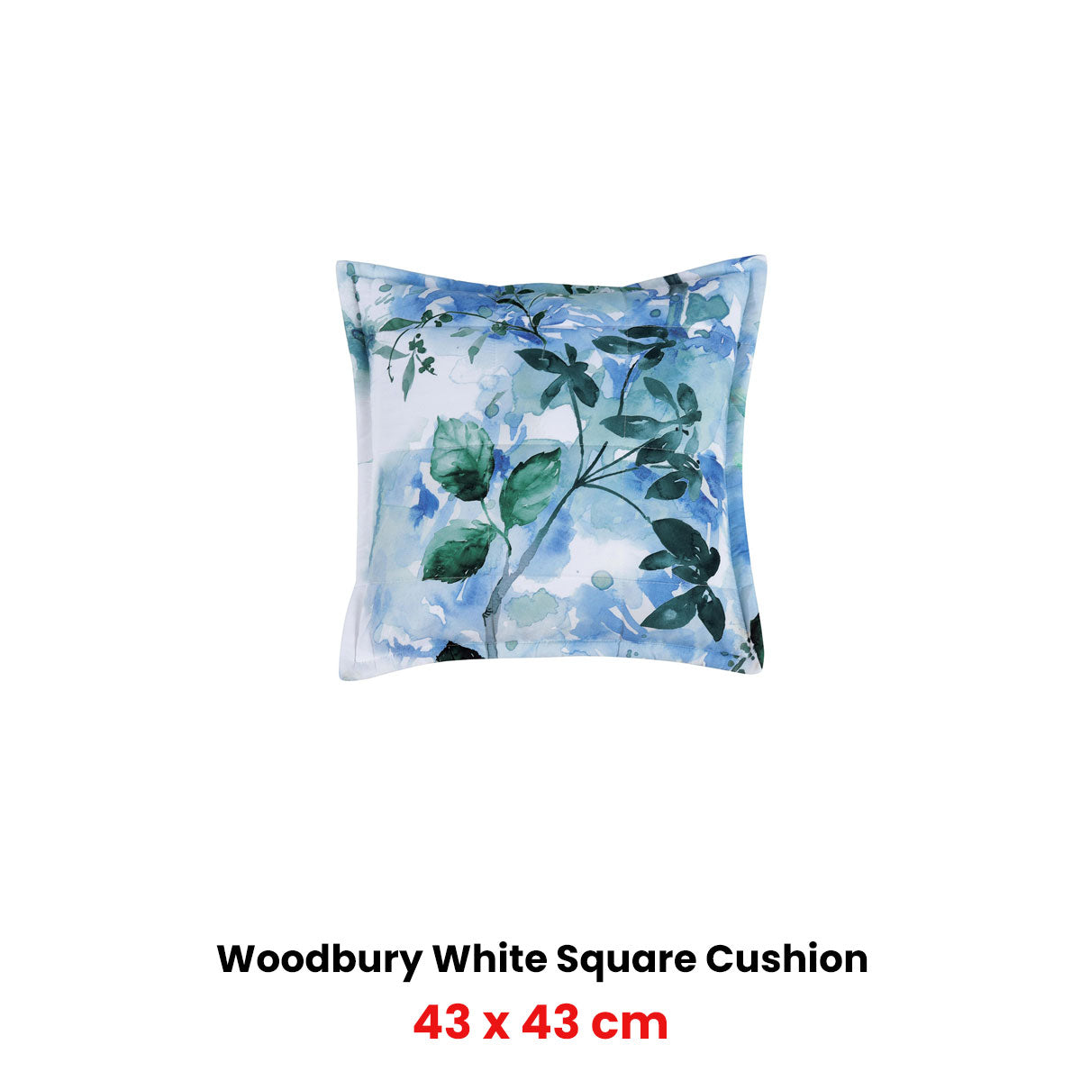 Cushions & Throws: Bianca Woodbury White Coordinate Square Filled Cushion 43 x 43cm
