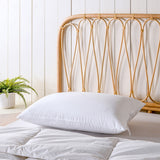 Pillows: Bianca Natural Sleep White Bamboo Blend Medium Profile Pillow