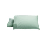 Pillowcases: Bianca Pair of Heston Cotton Percale Standard Pillowcases Sage