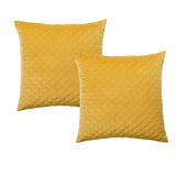 Pillowcases: Bianca Elegance Pair of Vivid Coordinates Velvet Gold European Pillowcases 65 x 65 cm