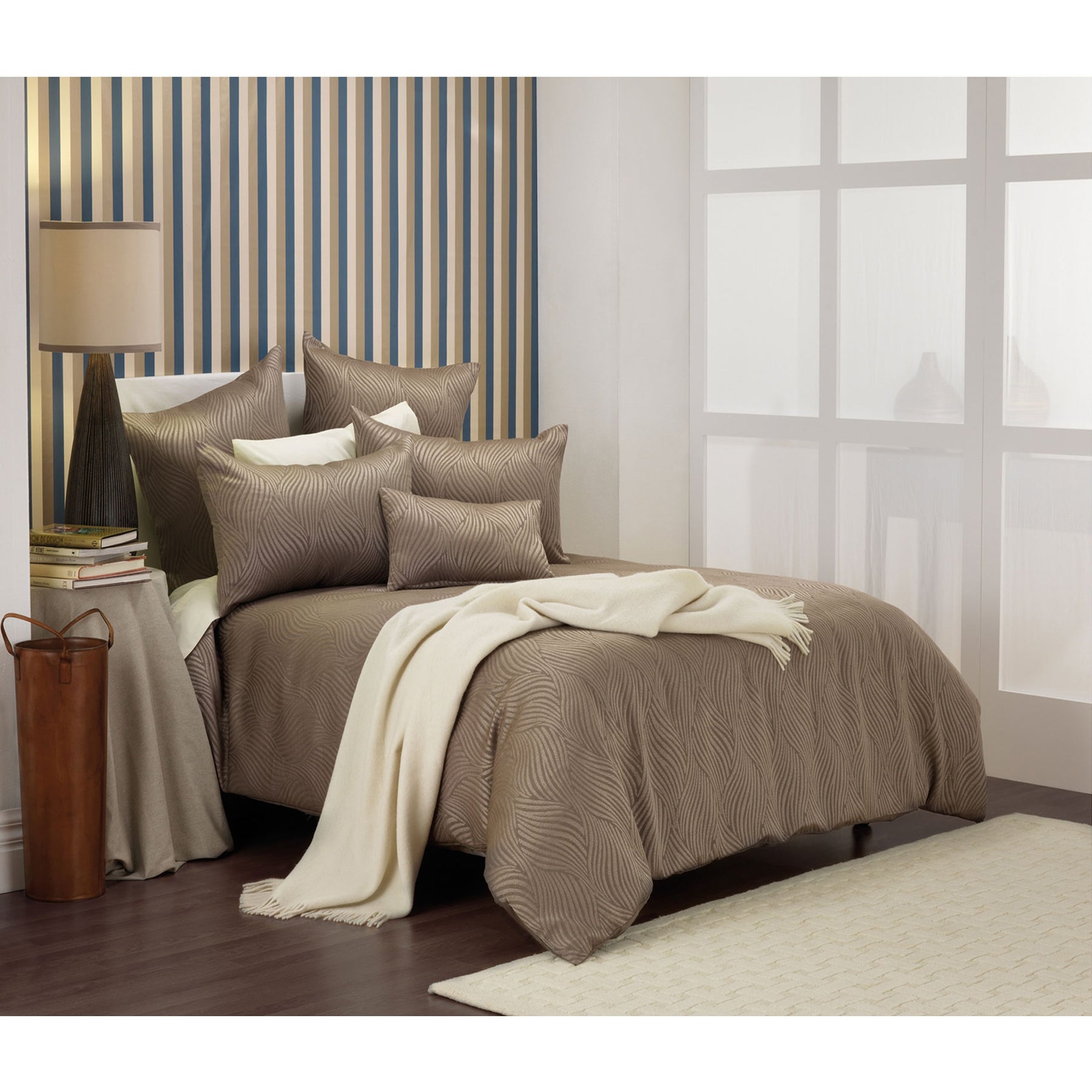 Duvet Covers: Bianca Hampshire Taupe Quilt Cover Set Queen