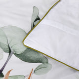 Duvet Covers: Bianca Helensvale White Floral Cotton Sateen Quilt Cover Set Queen