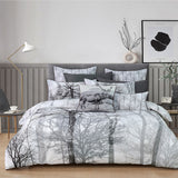 Duvet Covers: Bianca Myrtleford Grey Cotton Sateen Quilt Cover Set King