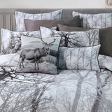 Duvet Covers: Bianca Myrtleford Grey Cotton Sateen Quilt Cover Set King