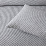 Duvet Covers: Bianca Pesaro Grey Polyester Cotton Quilt Cover Set Super King