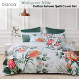 Duvet Covers: Bianca Wellingrove White Cotton Sateen Quilt Cover Set Queen