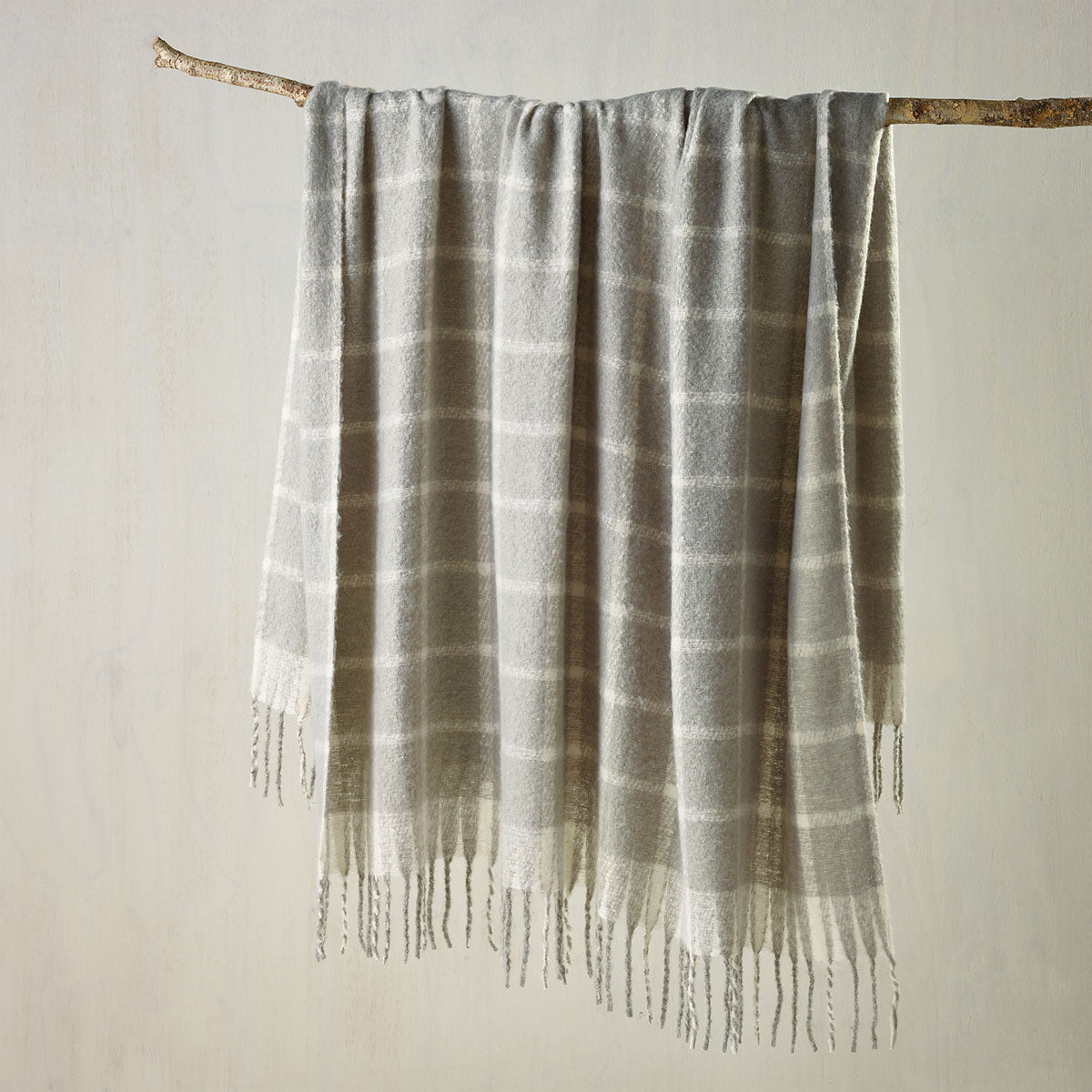 Blankets & Throws: Bianca Maldon Faux Mohair Large Throw Rug 150 x 220 cm Silver