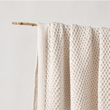 Blankets & Throws: Bianca Sofala Cream Polyester Chenille Throw Rug 130 x 170 cm