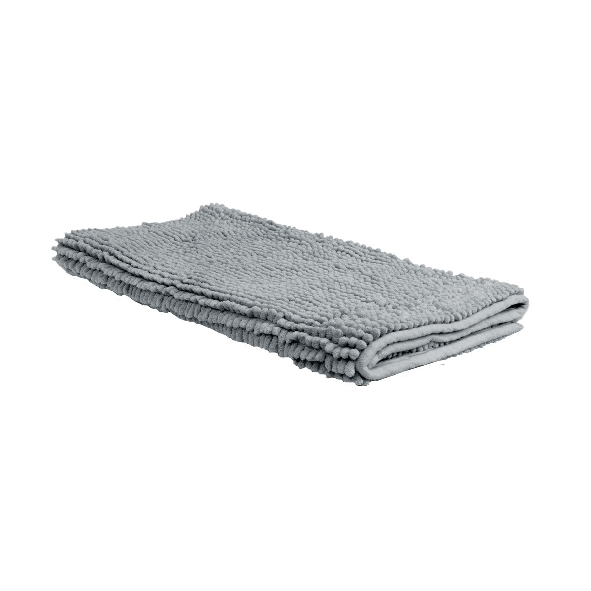 Bath Mats & Rugs: Chenille Toggle Bath Mat 50 x 80cm Grey
