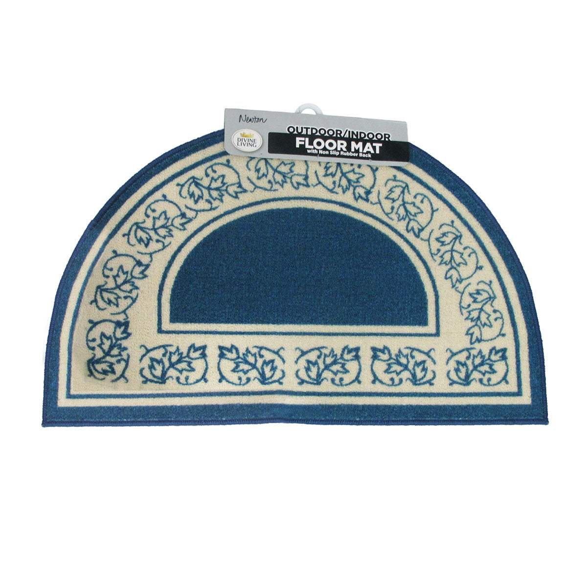 Bath Mats & Rugs: Newton Half Moon Floor Mat 50 x 80cm Blue