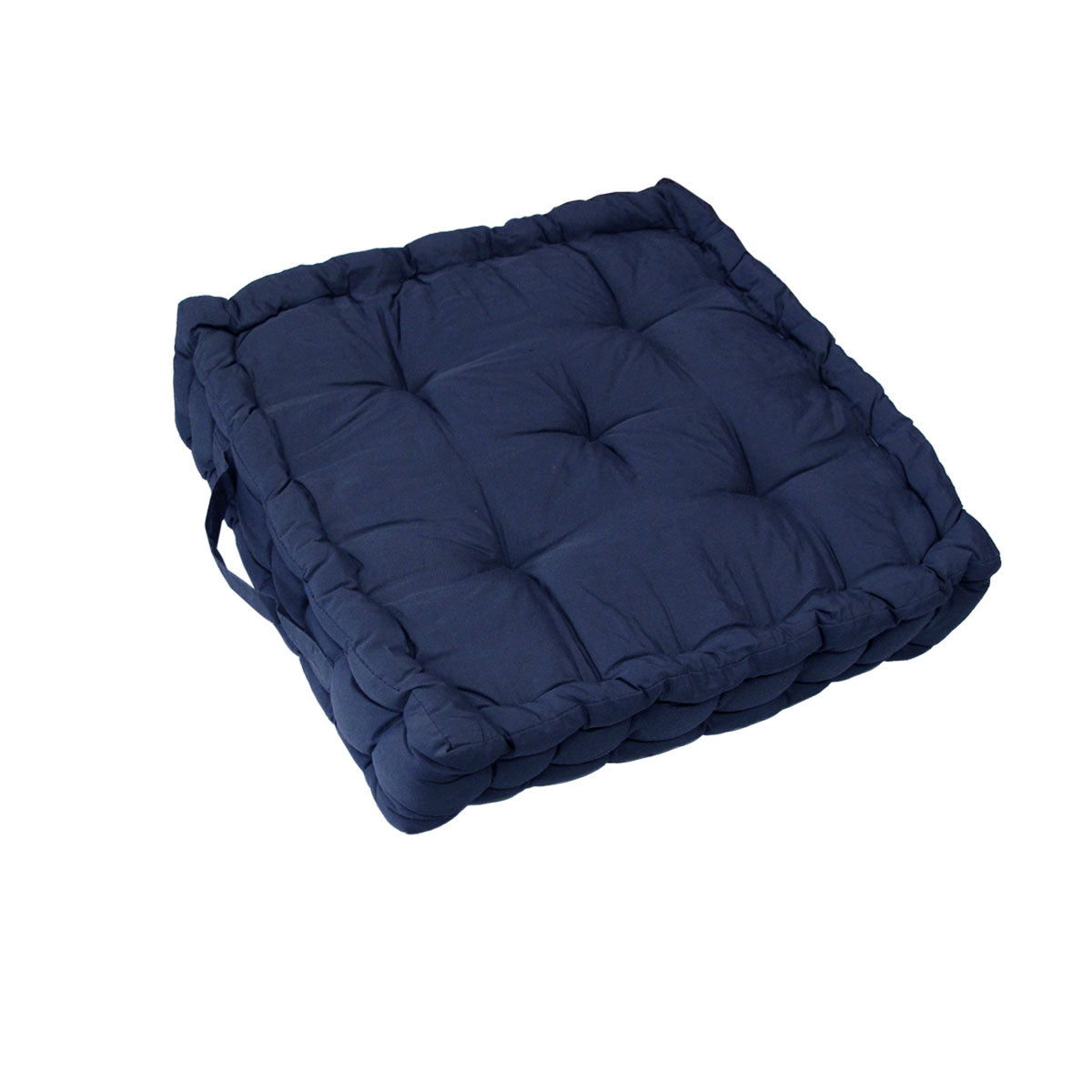 Cushions & Throws: 1 Pc Floor Box Cushion Pad 40 x 40+ 8 cm Navy