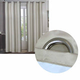 Curtains & Drapes: Emporio Hudson Pair of Coated Back Blockout Eyelet Curtains 137 x 213cm each Taupe (Labelled as Ivory)