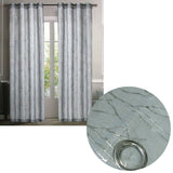 Curtains & Drapes: Pair of Sheer Eyelet Curtains Grey with Silver Foils 137 x 213 cm