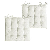 Cushions & Throws: Set of 2 Colter Cotton Chair Pads Cream