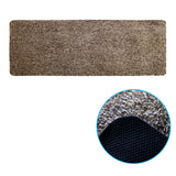 Floor Rugs: Amazing Absorbent Runner Mat 150 x 57 cm Brown/Taupe/White
